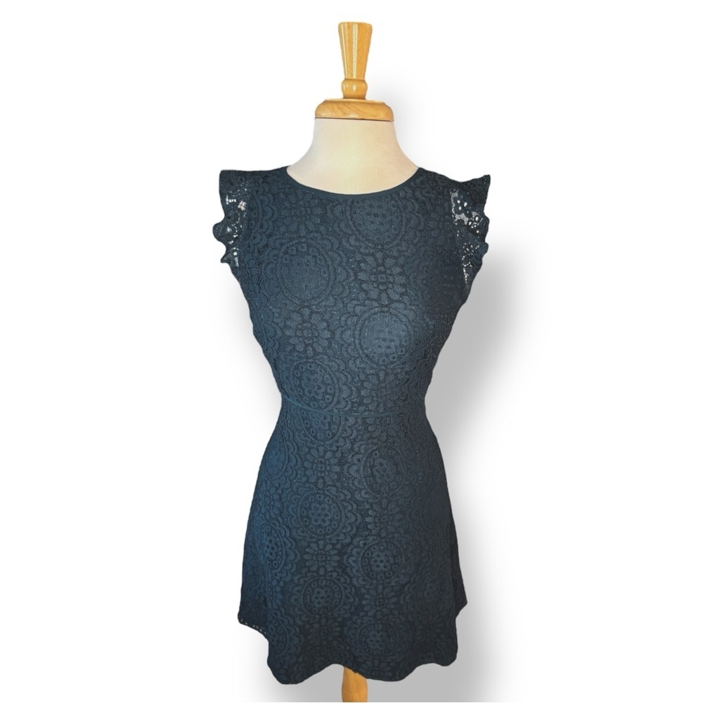 LOFT Dark Teal Lace Dress